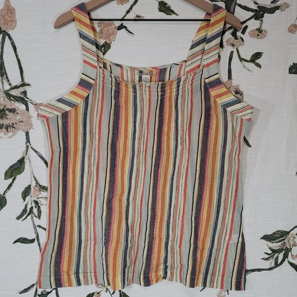 Lucky Brand Tops - Lucky Brand Blue Pink Stripped Cotton Tank Top